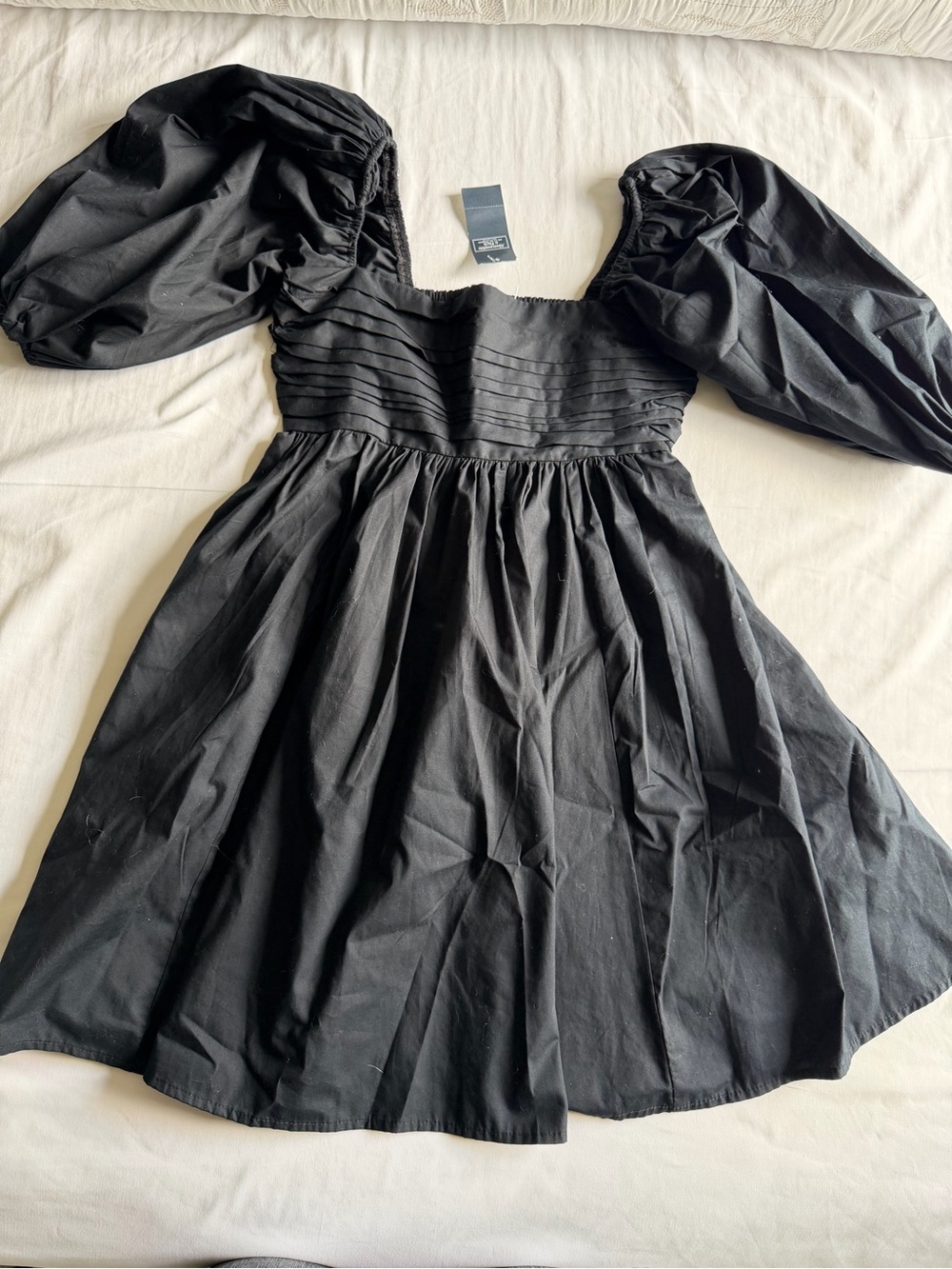 Abercrombie & Fitch Black Puff Sleeve Mini Dress